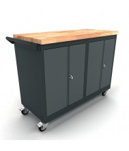 Verrijdbare werkbank 2x 2 deuren kast Werkplaatsinrichting