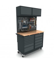Verrijdbare werkbank 12 laden kast incl. gereedschapswand en bovenkast Werkplaatsinrichting