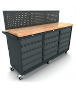 Verrijdbare werkbank 3x 5 laden kast