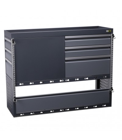 Universele inbouwkast voor bestelwagen 6 laden