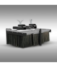 Blokborstel Jansen BB-100, Aangebouwde borstel, Opzetborstel, Heftruckborstel Dumpers