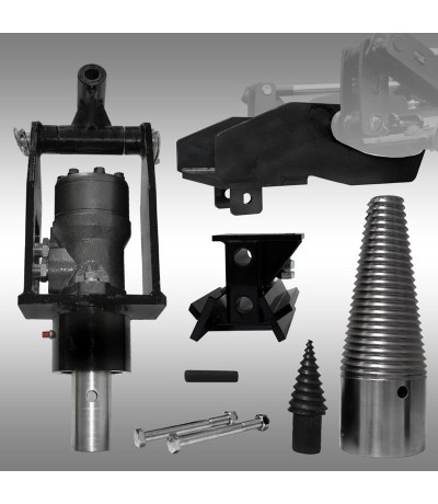 Kegelspalter-set Jansen KL-200, splijtkegel, compactlader, houtklover Houtklover