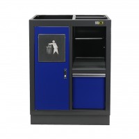 Onderkast afvalbak en papierhouder BLAUW