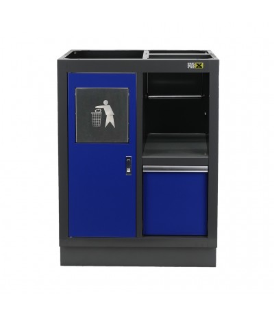 Onderkast afvalbak en papierhouder BLAUW
