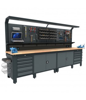 Bullram industriële werkbank (vaste kasten)