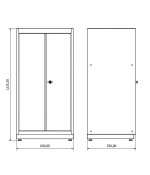 Staande kast 2 deurs laag model EXPERT Staande kast 2 deurs laag model EXPERT