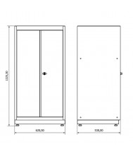 Staande kast 2 deurs laag model EXPERT