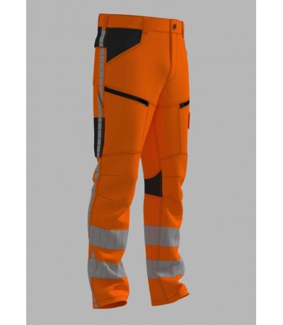 Werkbroek RWS stretch WBSRWS100 fluo-oranje maat 52