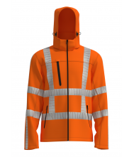 Softshell RWS stretch SSGRWS100 fluo-oranje maat M