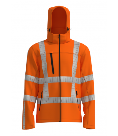 Softshell RWS stretch SSGRWS100 fluo-oranje maat XL Softshell RWS stretch SSGRWS100 fluo-oranje maat XL