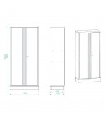 Metalen gereedschapskast 2 deurs incl. 4 planken