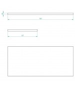 Bullram houten werkblad 1360 × 620 × 38 mm STARX DEEP