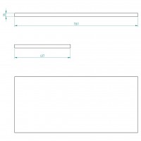 Bullram houten werkblad 1360 × 620 × 38 mm STARX DEEP