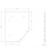 Bullram houten Hoekwerkblad 1019 × 1019 × 38 mm STARX DEEP Bullram houten Hoekwerkblad 1019 × 1019 × 38 mm STARX DEEP