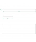 Bullram houten werkblad 2040 × 620 × 38 mm STARX DEEP