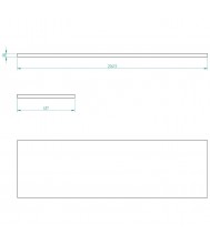 Bullram houten werkblad 2040 × 620 × 38 mm STARX DEEP