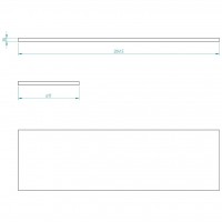 Bullram houten werkblad 2040 × 620 × 38 mm STARX DEEP
