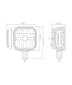 Koplamp universeel LED + raw Deutsch 12-24v Koplamp universeel LED + raw Deutsch 12-24v