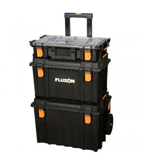 Fluxon 3-delige verrijdbare gereedschapskistenset