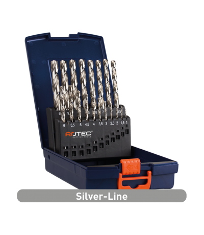 Rotec Spiraalborenset '105', Din 338, Type N, 19-Dlg Ø1-10 Abs Rotec Spiraalborenset '105', Din 338, Type N, 19-Dlg Ø1-10 Abs