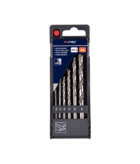 Rotec Spiraalborenset '105', Din 338, Type N, 6-Dlg Ø2-8