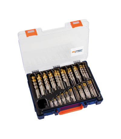 Rotec Spiraalborenset '102T', Din 338, Type Hd-S, 170-Dlg Ø1-10 Rotec Spiraalborenset '102T', Din 338, Type Hd-S, 170-Dlg Ø1-10