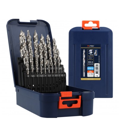 Rotec Spiraalborenset '104 - Step-X', Din 338, 25-Dlg Ø1-13 Abs