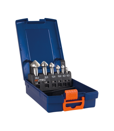 Rotec Verzinkfr.Set '400', Hss-G, 6-Dlg, M3-M10, Ø6,3-20,5