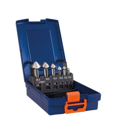 Rotec Verzinkfr.Set '407', Hss-G, 6-Dlg, M3-M10, Ø6,3-20,5