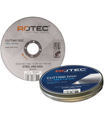 Rotec Doorslijpschijf Opti-Line, Ø115X1,0Xø22,2 In Blik Rotec Doorslijpschijf Opti-Line, Ø115X1,0Xø22,2 In Blik