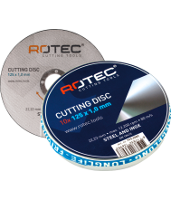 Rotec Doorslijpschijf Opti-Line, Ø125X1,0Xø22,2 In Blik