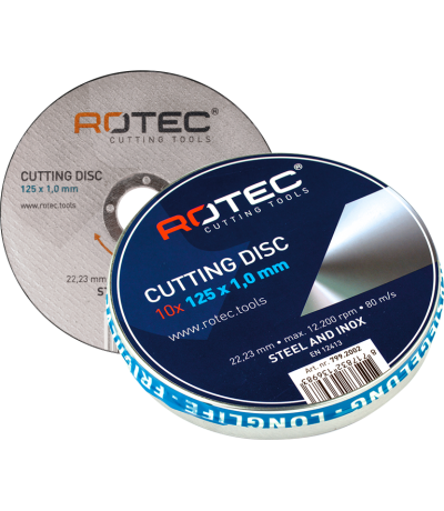 ROTEC DOORSLIJPSCHIJF OPTI-LINE, ø125X1,0Xø22,2 IN BLIK ROTEC DOORSLIJPSCHIJF OPTI-LINE, ø125X1,0Xø22,2 IN BLIK