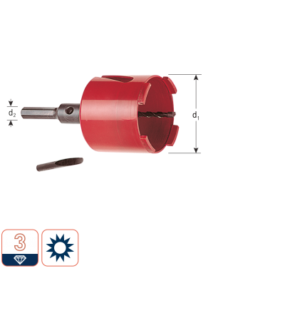 ROTEC DIAMANTDOZENBOOR 'ECO', M16, ø82