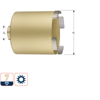 ROTEC DIAMANTDOZENBOOR 'SPECIAL-LINE', M16, ø82X60 ACHTERSLEUVEN