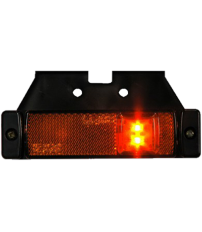 WAS LED Zijmarkering met Steun 12/24v Oranje Aanhanger verlichting LED