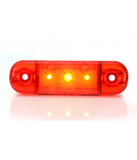 KSG LED Zij/Toplamp Rood 12/24Watt 3 leds Aanhanger verlichting LED