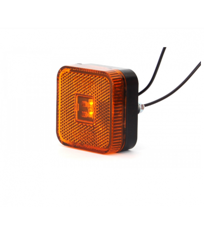 WAS Markeringslamp LED oranje 12/24v 65x65x28