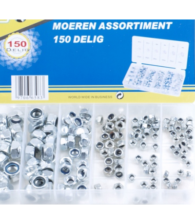 Assortiment borgmoeren 150 delig Assortiment doos