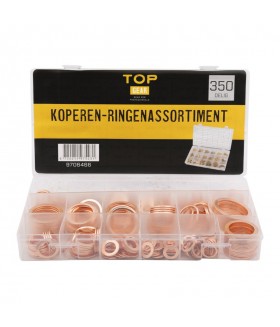 Assortiment koperen ringen 350 delig Assortiment doos