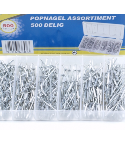 Assortiment popnagels 500 delig