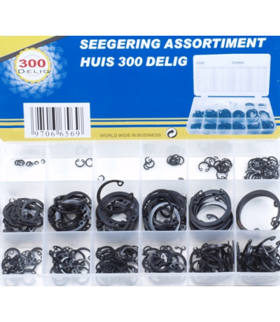 Assortiment seegerringen HUIS 300 delig Assortiment doos