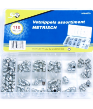 Assortiment vetnippels metrisch 110 delig Assortiment doos