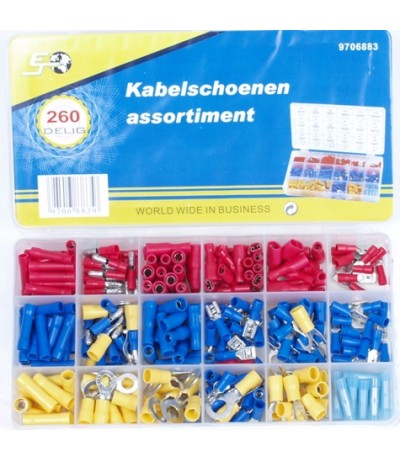 Assortiment kabelschoenen 260 delig Assortiment doos