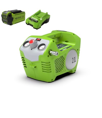 Greenworks Accu Compressor 40V inclusief 2.0 accu met lader