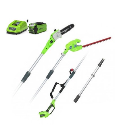 Greenworks Accu Stok- Zaag en Heggenschaar INCL. 2.0Ah accu en lader Snoeiapparaten