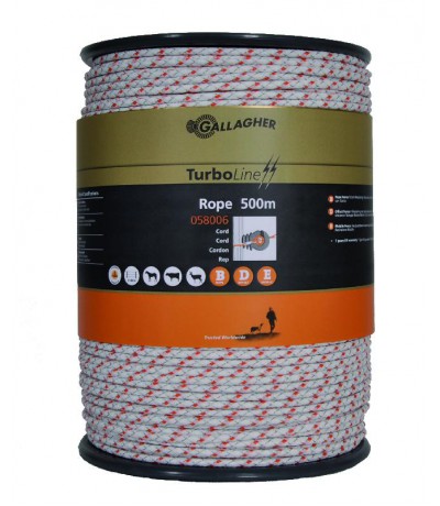 Gallagher turboline cord wit 500m