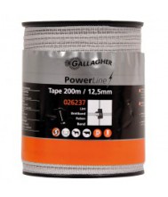 Gallagher powerline lint 12,5mm wit 200m Geleiders