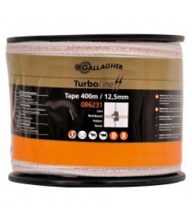 Gallagher turboline lint 12,5mm wit 400m Geleiders