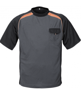 Terratrend t-shirt grijs/oranje/zwart maat L Polo en T-shirt