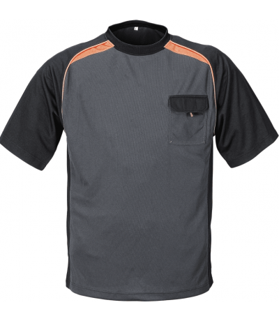 Terratrend t-shirt grijs/oranje/zwart maat L